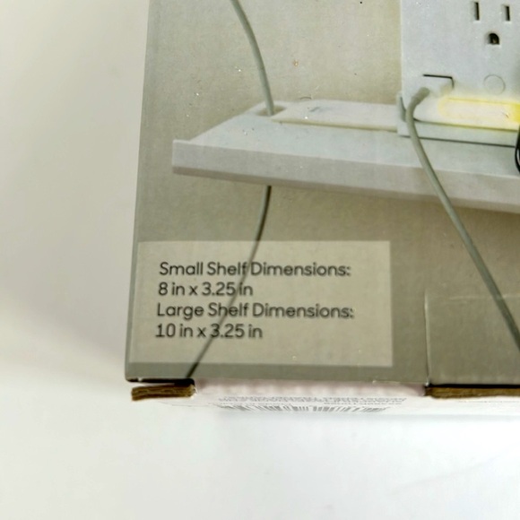 Sharper Image NIB Socket Shelf Ultra Add Shelves To Any Outlet Indoor Use Only - Picture 7 of 10